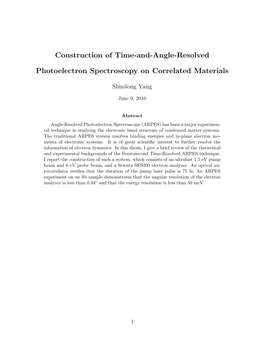 Construction of Time-And-Angle-Resolved