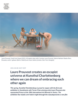 Press Release Laure Prouvost, Could Cool Claoud (2021)