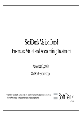 Softbank Vision Fund Business Model and Accounting Treatment