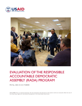 Evaluation of the Responsible Accountable Democratic Assembly (Rada) Program