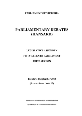 Parliamentary Debates (Hansard)