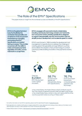 The Role of EMV ® Specifications