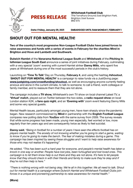 Shout out for Mental Health!