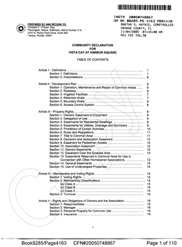 Book8285/Page4163 CFN#20050748867 Page 1 of 110