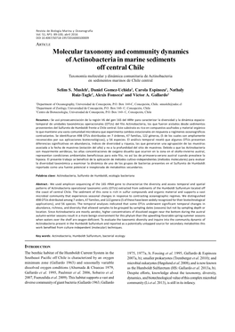 Molecular Taxonomy and Community Dynamics of Actinobacteria In