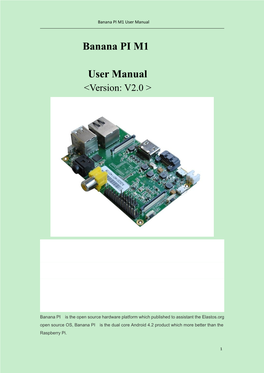 Banana PI M1 User Manual