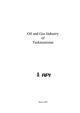 Oil and Gas Industry of Turkmenistan