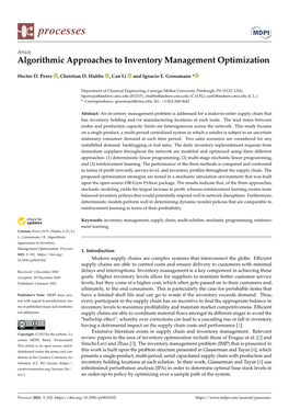 Algorithmic Approaches to Inventory Management Optimization