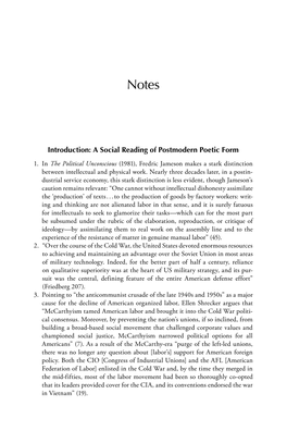 Introduction: a Social Reading of Postmodern Poetic Form 1