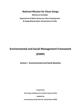 Environmental and Social Management Framework (ESMF)