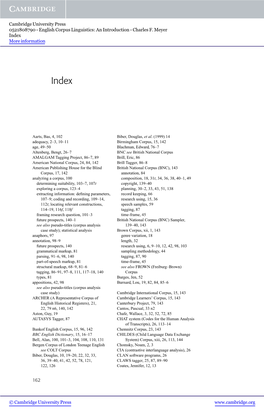 English Corpus Linguistics: an Introduction - Charles F