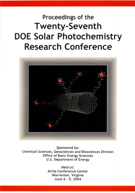 Twenty-Seventh DOE Solar Photochemistry Research Conference