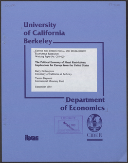 The Political Economy of Fiscal Restrictions: Implications for Europe from the United States