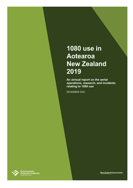 1080 Use in Aotearoa New Zealand 2019