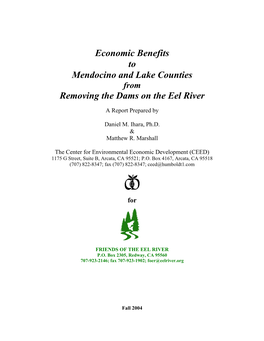 Economic Benefits to Mendocino and Lake Counties from Removing the Dams on the Eel River