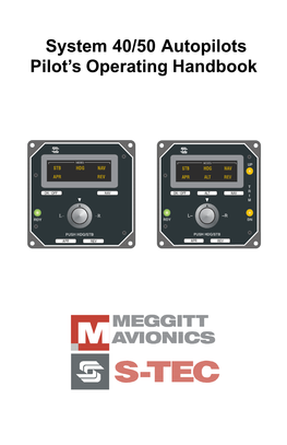 System 40/50 Autopilots Pilot's Operating Handbook