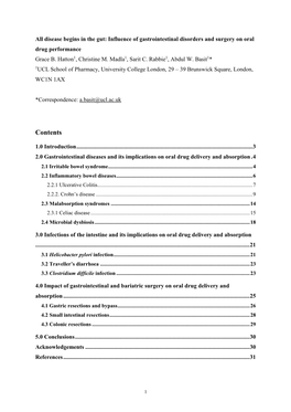 Influence of Gastrointestinal Disorders and Surgery on Oral Drug Performance Grace B. Hatton1, Christine M. Madla1, Sarit C. Rabbie1, Abdul W. Basit1