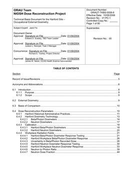 Table of Contents