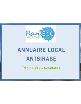 Antsirabe, Toamasina Et Mahajanga