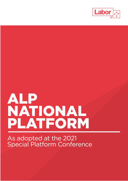 2021 ALP National Platform