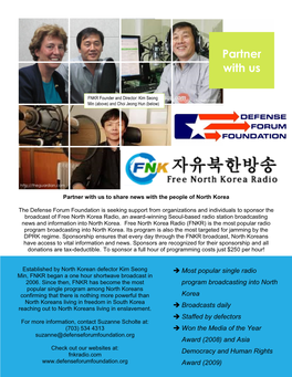 Free North Korea Radio, an Award-Winning Seoul-Based Radio Station Broadcasting News and Information Into North Korea