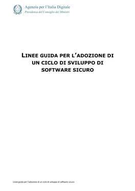 Linee Guida Per L'adozione Di Un Ciclo Di Sviluppo Di Software Sicuro