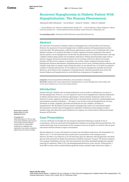 Recurrent Hypoglycemia in Diabetic Patient with Hypopituitarism: the Houssay Phenomenon