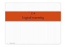 2.4 Logical Reasoning