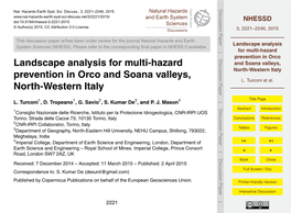 Landscape Analysis for Multi-Hazard Prevention in Orco and Soana Valleys, North-Western Italy