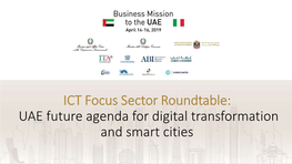 ICT Focus Sector Roundtable: UAE Future Agenda for Digital Transformation and Smart Cities