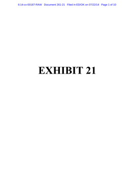 EXHIBIT 21 6:14-Cv-00187-RAW Documentnarconon 261-21 of Filed Oklahoma in ED/OK on 07/22/14 Page 2 of 10 Executive Directive