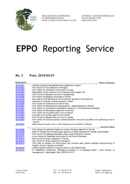 EPPO Reporting Service