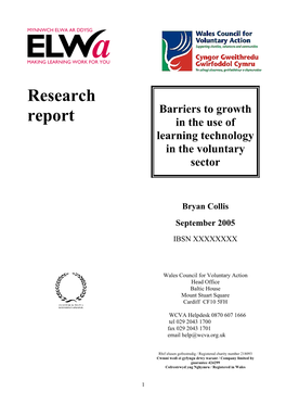 Barriers to Growth in the Use Of