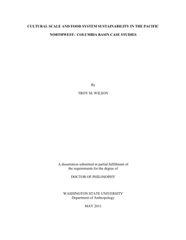 Cultural Scale and Food System Sustainability in the Pacific