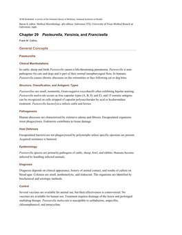 Pasteurella, Yersinia, and Francisella