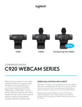 C920 Webcam Comparison