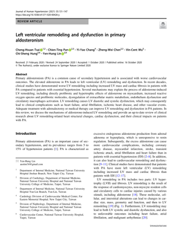 Left Ventricular Remodeling and Dysfunction in Primary Aldosteronism