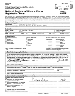 National Register of Historic Places Continuation Sheet