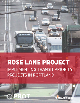 Rose Lane Project Implementing Transit Priority Projects in Portland