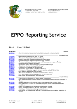 EPPO Reporting Service