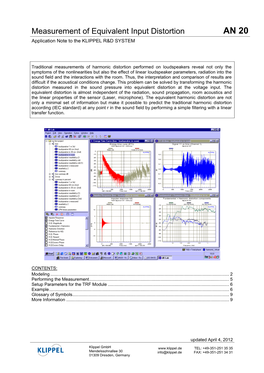 AN 20 Measurement of Equivalent Input Distortion