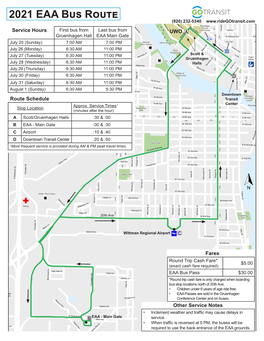 2021 EAA Bus Route