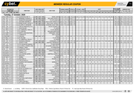 Midweek Regular Coupon 27/10/2020 08:47 1 / 5