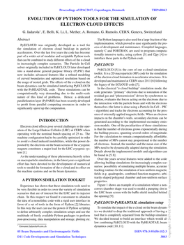 Evolution of Python Tools for the Simulation of Electron Cloud Effects G