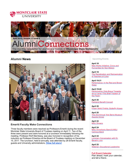 Alumni News Upcoming Events April 18 New Works Initiative: Civics and Humanities for Non­Majors