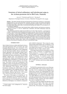Ironstones of Mixed Sedimentary and Hydrothermal Origin in the Archean Greenstone Belt at Bird Lake, Manitoba