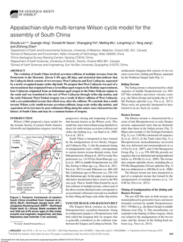 Appalachian-Style Multi-Terrane Wilson Cycle Model for the Assembly of South China
