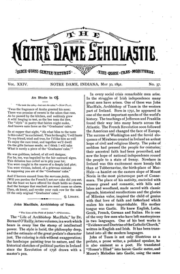 Notre Dame Scholastic, Vol. 24, No. 37