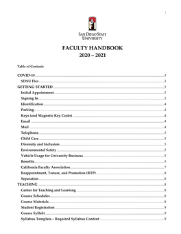 SDSU Faculty Handbook