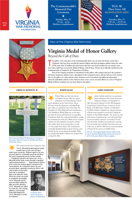 Virginia Medal of Honor Gallery Beyond the Call of Duty